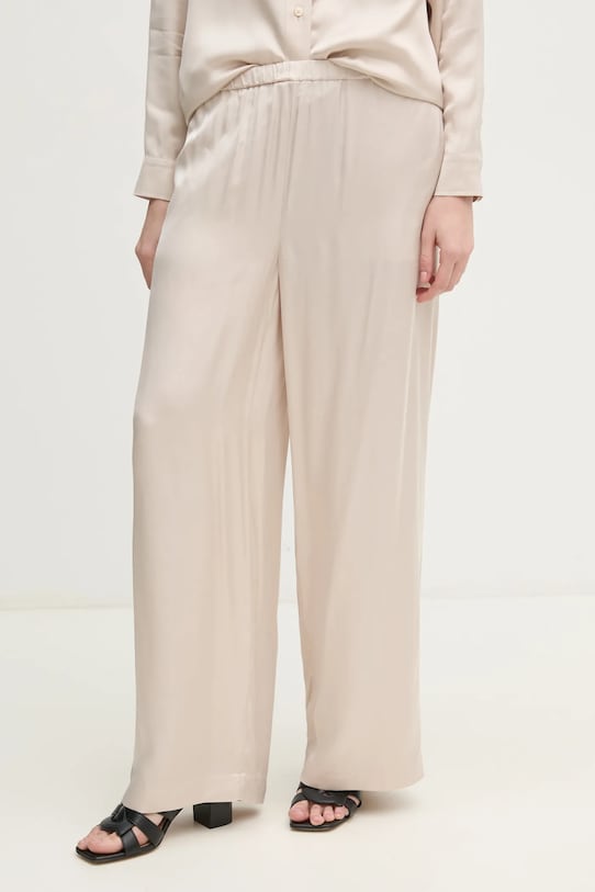 Nohavice Calvin Klein Jeans látka béžová J20J224845