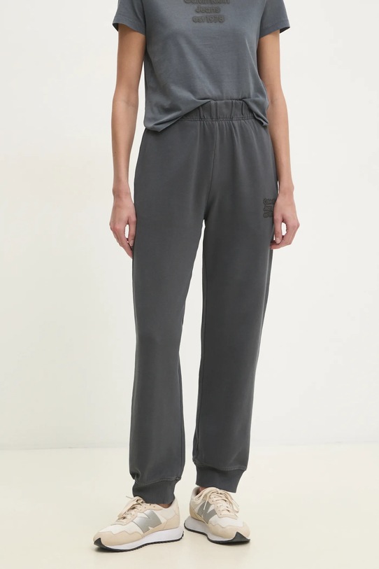 Bombažen spodnji del trenirke Calvin Klein Jeans Pletenina siva J20J224989