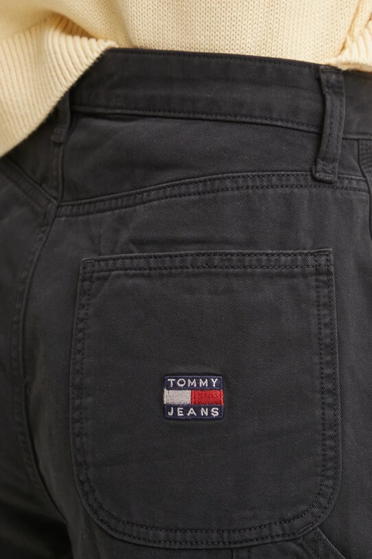 Хлопковые брюки Tommy Jeans DW0DW19394 чёрный