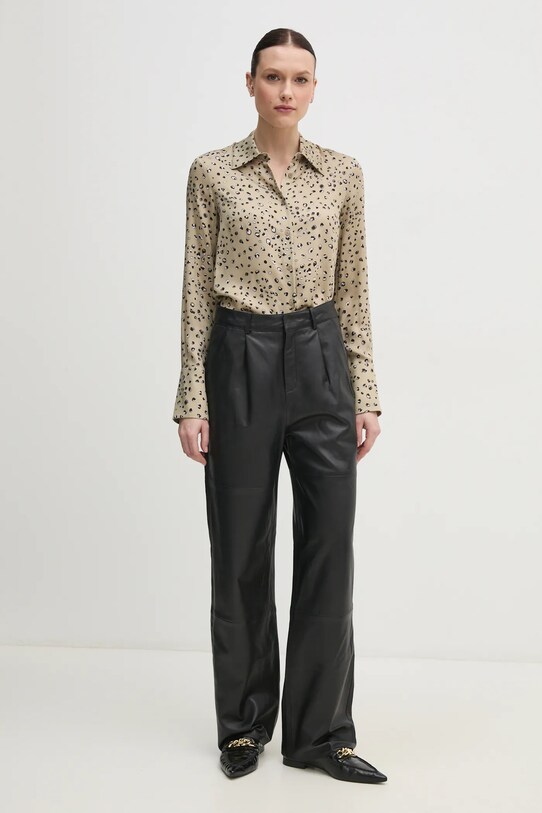 Joop! pantaloni de piele Lorena 80000714 negru SS25