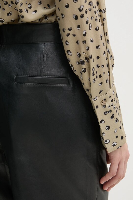 Joop! pantaloni de piele Lorena negru 80000714