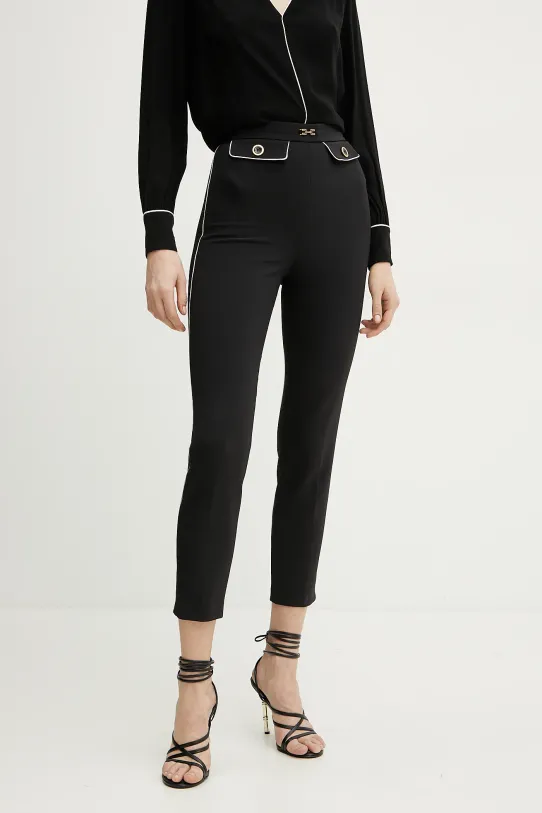 Elisabetta Franchi pantaloni uni negru PAT7151E2