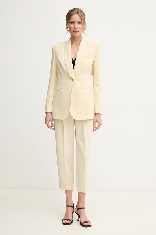 Elisabetta Franchi pantaloni PA06651E2 galben SS25