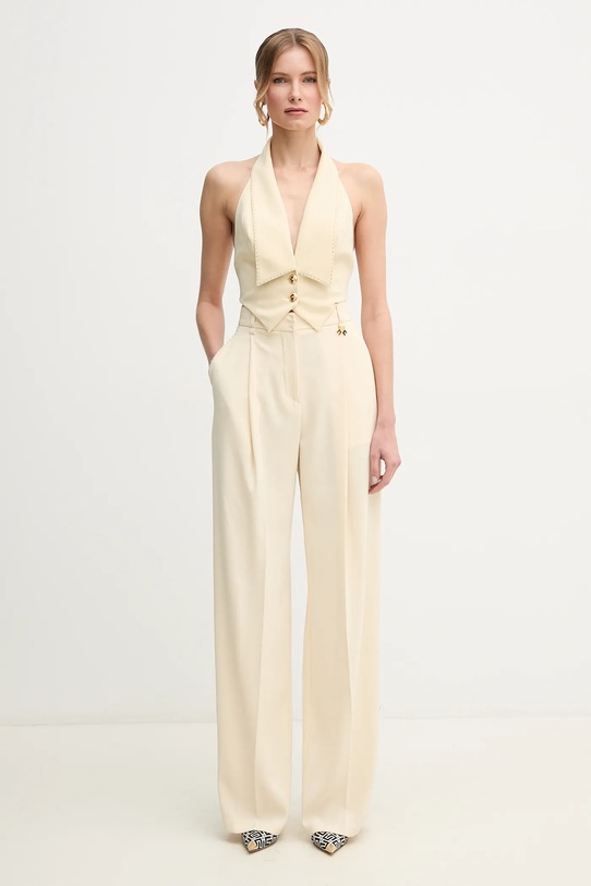 Elisabetta Franchi pantaloni PA07251E2 bej SS25