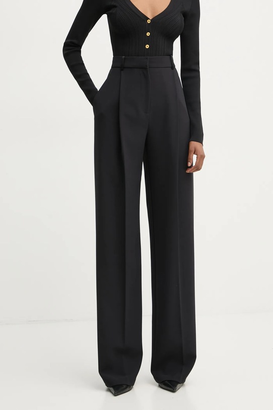 Παντελόνι Elisabetta Franchi με ελαστάν μαύρο PA08151E2