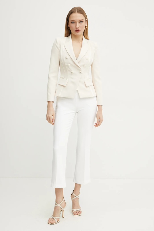 Nohavice Elisabetta Franchi PA08951E2 biela SS25