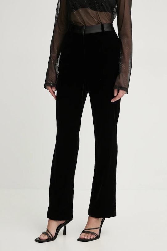 Велюрові штани Bruuns Bazaar прямий чорний BBW4251