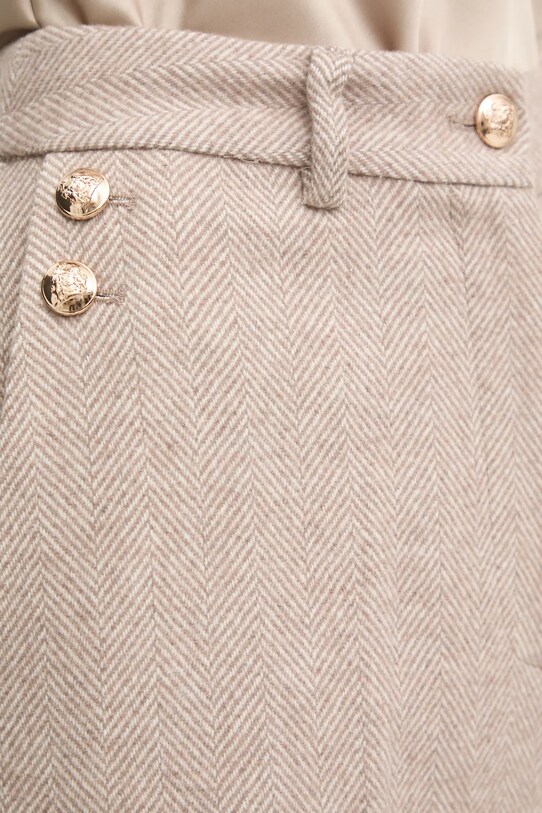 Bruuns Bazaar pantaloni din lână bej BBW4308