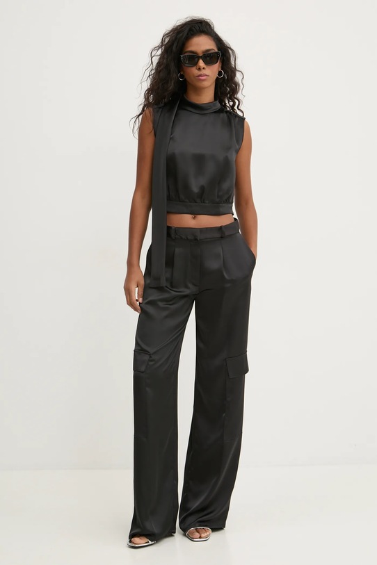 HUGO pantaloni 50530080 negru SS25