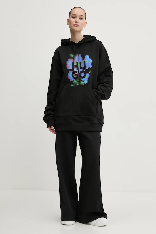 HUGO pantaloni de trening 50530447 negru SS25