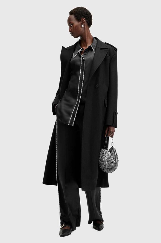 Штани з домішкою шовку AllSaints CHARLI W010TB