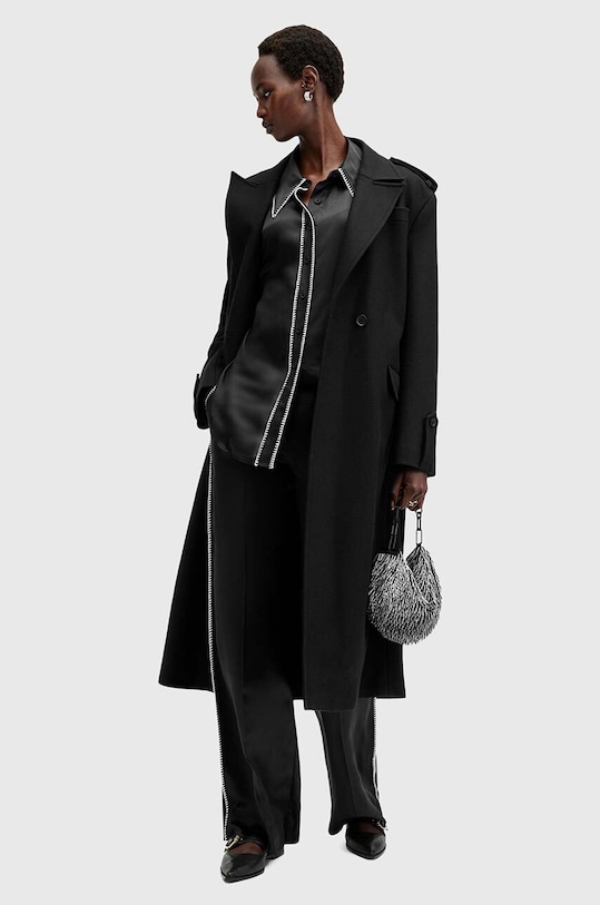 Παντελόνι από μετάξι AllSaints CHARLI W010TB