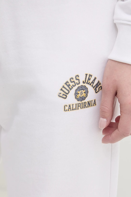 Bavlněné tepláky Guess Jeans bílá W5RB63.K68I4