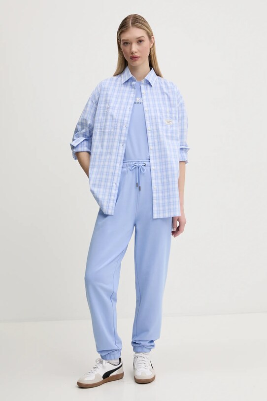 Guess Jeans pantaloni de trening din bumbac W5RB63.K68I4 albastru SS25