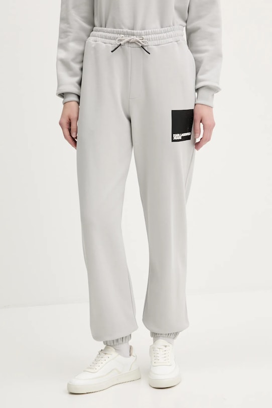 Karl Lagerfeld Jeans pantaloni de trening din bumbac bumbac gri A1W10004