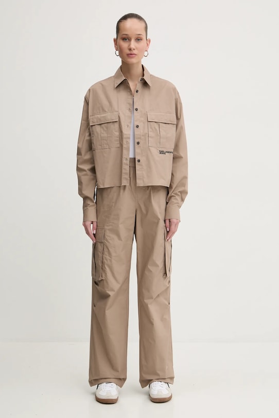 Kalhoty Karl Lagerfeld Jeans A1W10062 béžová SS25