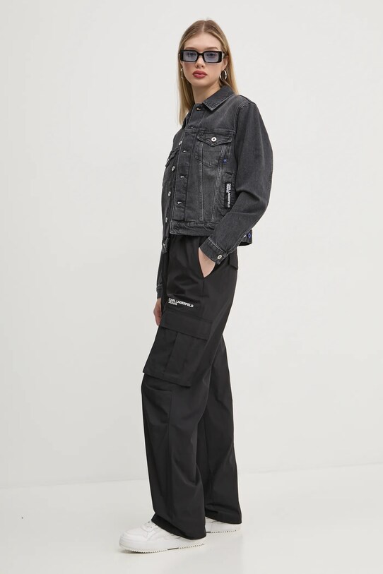 Karl Lagerfeld Jeans pantaloni A1W10062 negru SS25