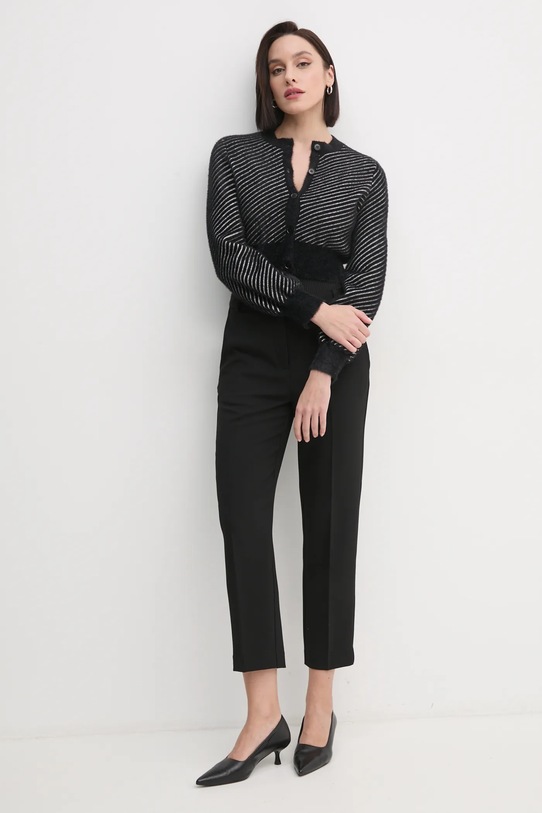 Hlače Tommy Hilfiger WW0WW44090 crna SS25