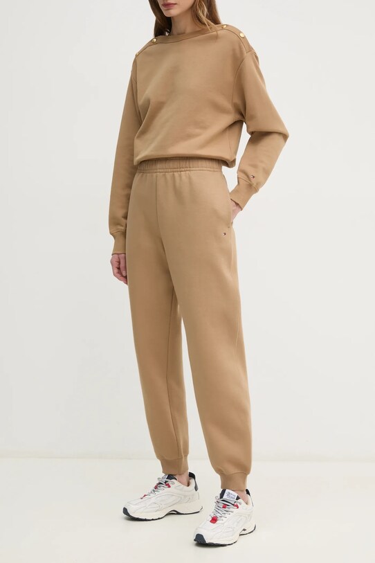 Tommy Hilfiger pantaloni de trening tricotaj maro WW0WW45966