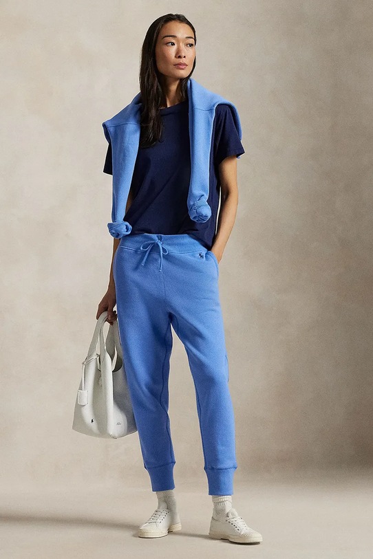 Παντελόνι φόρμας Polo Ralph Lauren πλεκτό ύφασμα μπλε 211949978