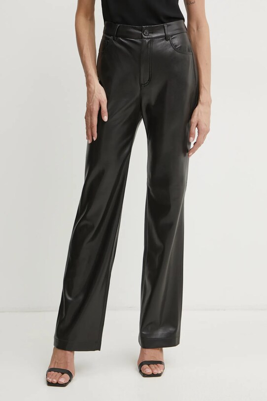 BOSS pantaloni imitatie de piele negru 50534543