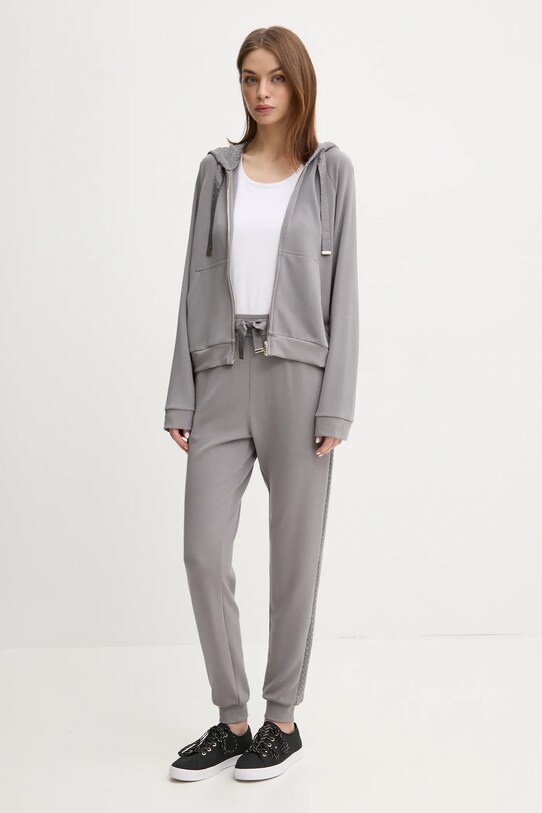 BOSS spodnie lounge 50535841 szary SS25