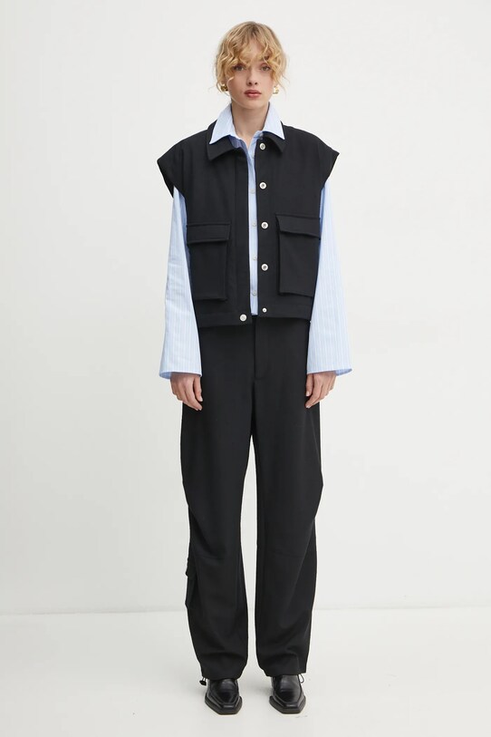 Won Hundred pantaloni 3358.14266 negru SS25