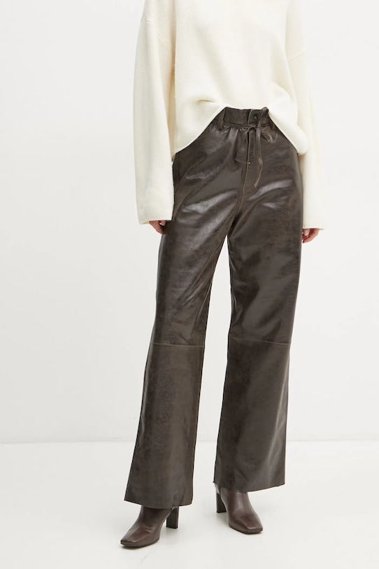 Шкіряні штани Day Birger et Mikkelsen Elijah прямий коричневий DAY65243578