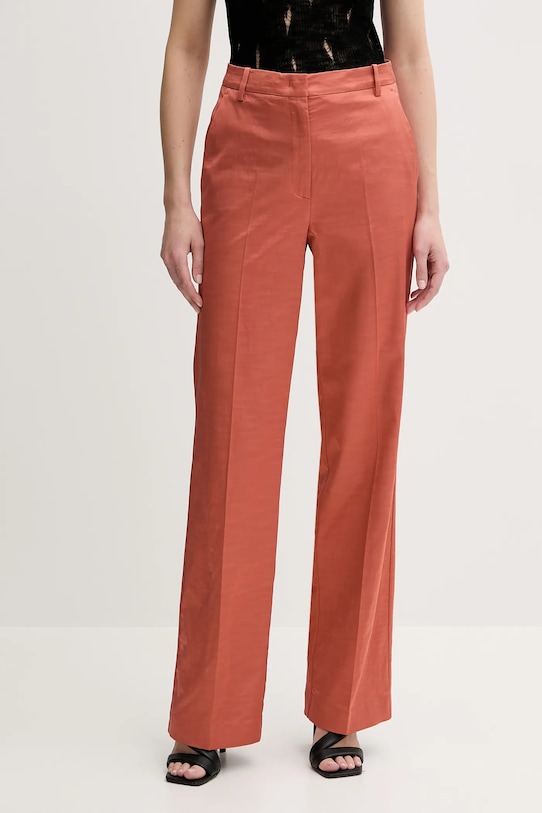 Pinko spodnie z elastanem pomarańczowy 104945.A2DF