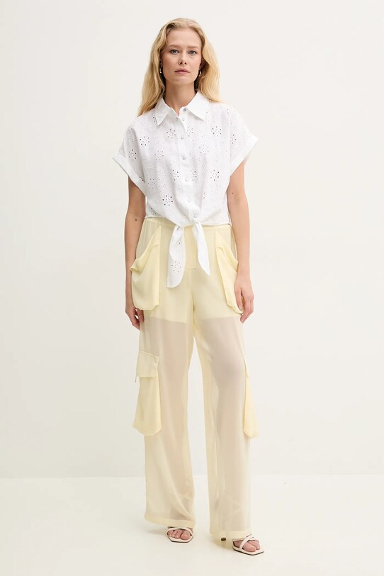 Pinko pantaloni 104751.A21F galben SS25