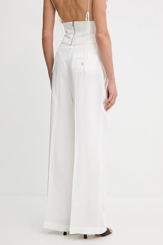 Odzież Pinko spodnie z domieszką lnu 104869.A2HA beżowy