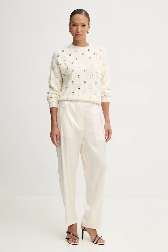 Pinko spodnie 104876.A2EH beżowy SS25