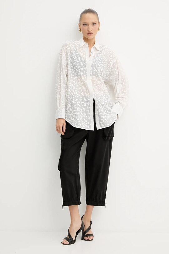 Pinko spodnie bawełniane 104704.A2ER czarny SS25