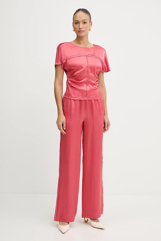 Pinko spodnie 104595.A2BU różowy SS25