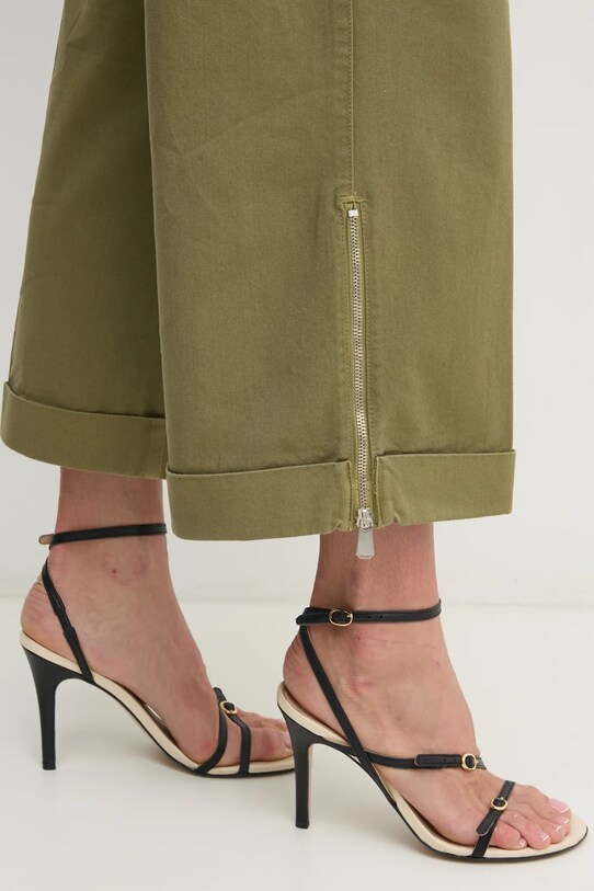 Pinko spodnie bawełniane zielony 104896.A2GC
