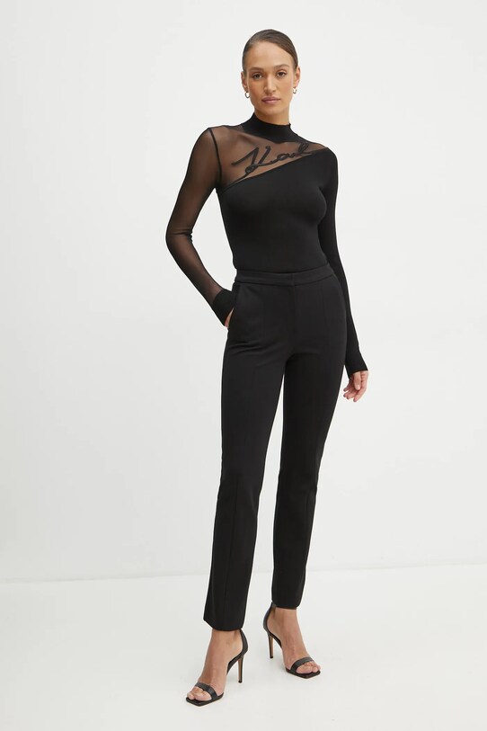 Nohavice Karl Lagerfeld A1W10014 čierna SS25