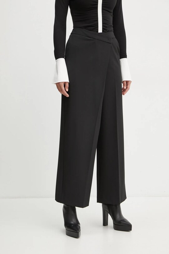 Karl Lagerfeld spodnie z elastanem czarny A1W10135