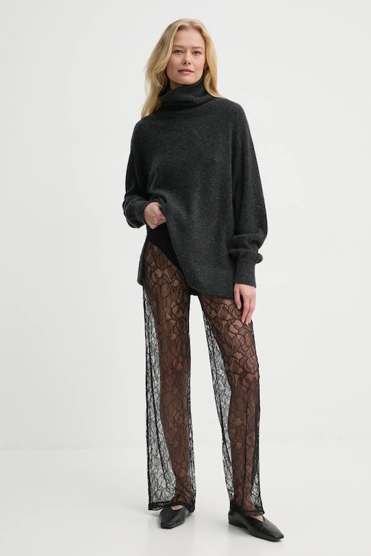 Samsoe Samsoe spodnie SASAYLA F24400028 czarny SS25