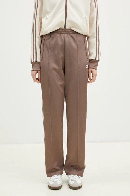 adidas Originals pantaloni della tuta Beckenbauer Classic applique marrone JC5792