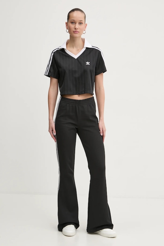 adidas Originals pantaloni 3- Stripes Flared JC5783 negru SS25