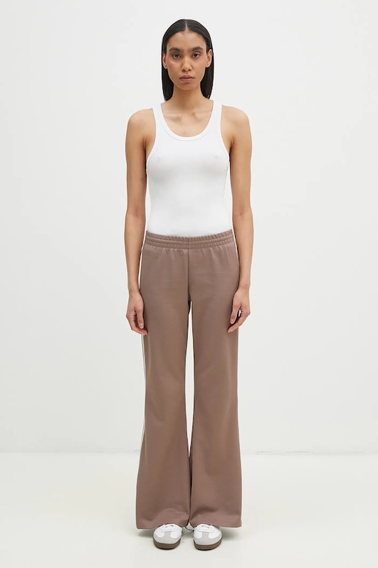 adidas Originals pantaloni de trening 3- Stripes Flared maro JC5784