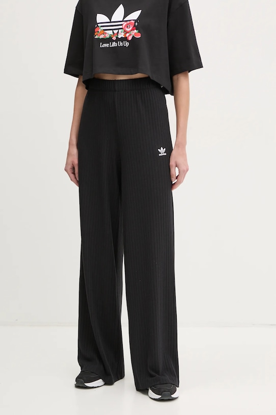 Παντελόνι adidas Originals Essential πλεκτό ύφασμα μαύρο JD1499