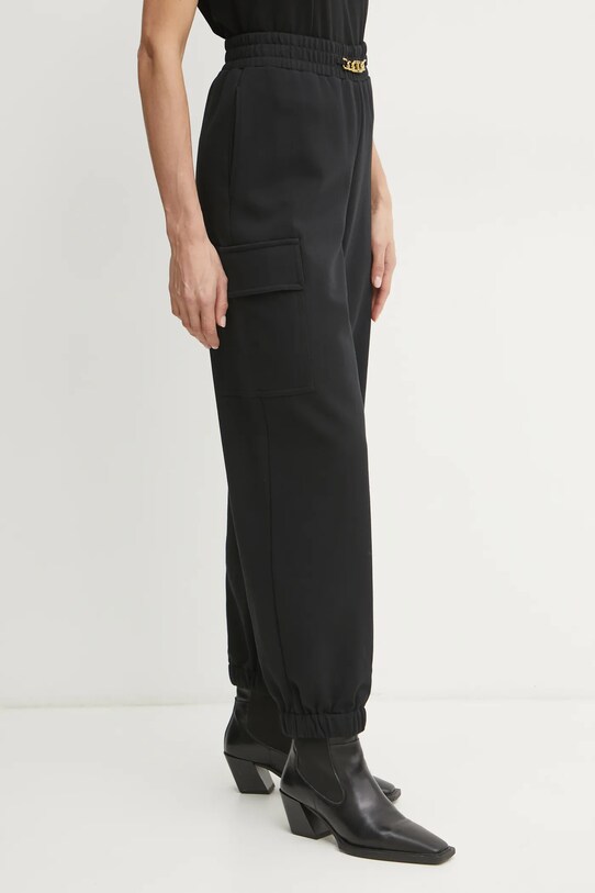 Twinset pantaloni de trening din bumbac negru 251TE2071