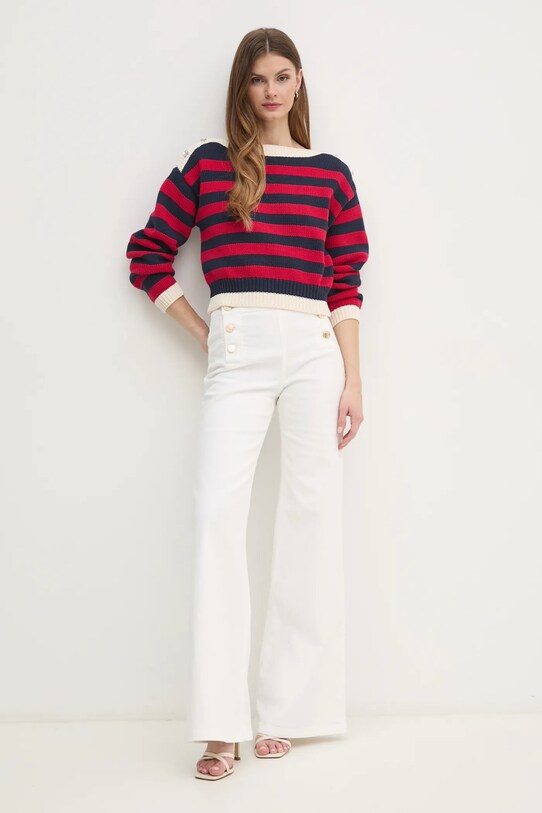 Twinset jeansy 251TP2590 beżowy SS25