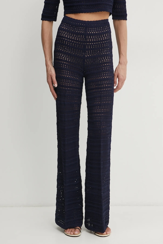 Twinset spodnie dzianina granatowy 251TP3193