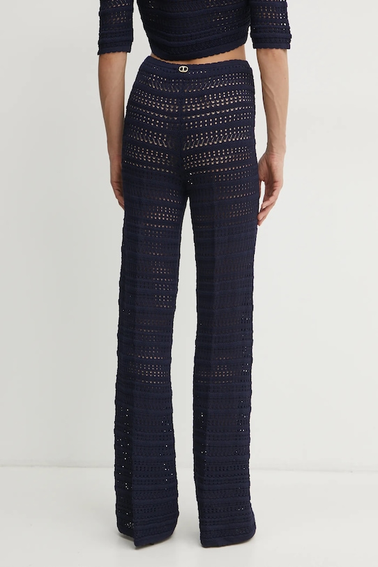 Odzież Twinset spodnie 251TP3193 granatowy