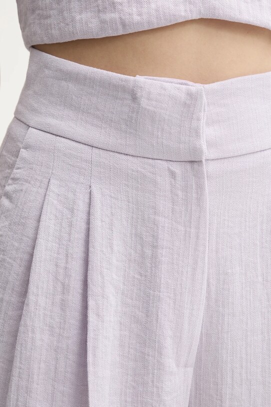 Брюки с примесью льна Twinset фиолетовой 251TT2281