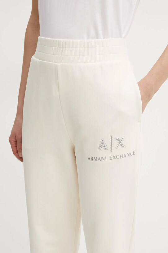 Bavlněné tepláky Armani Exchange béžová XW000162.AF11851