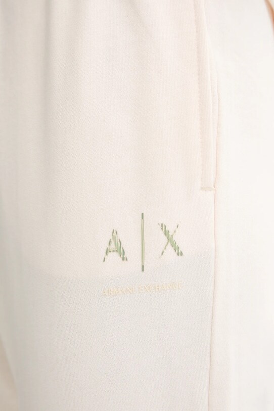Bombažen spodnji del trenirke Armani Exchange bež XW000497.AF12739