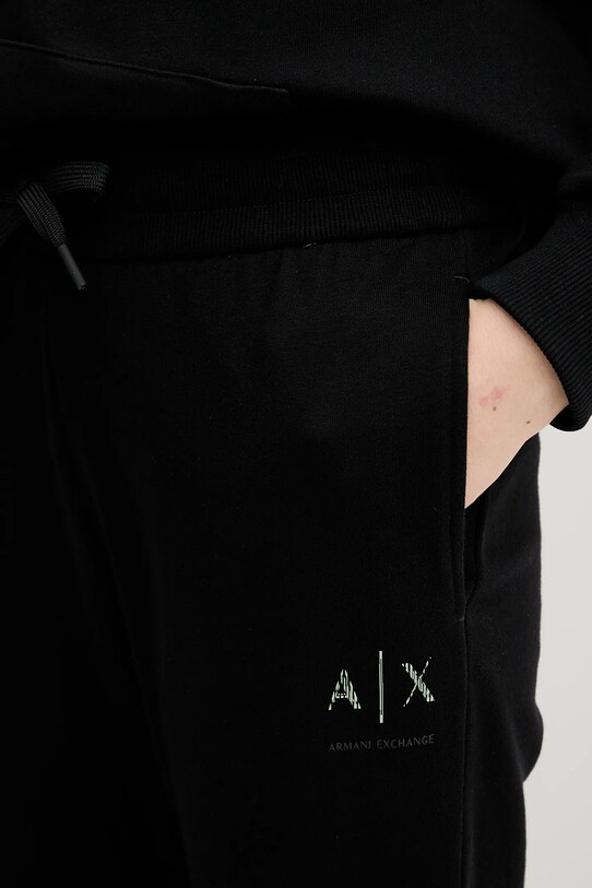 Armani Exchange pantaloni tuta di cotone nero XW000497.AF12739
